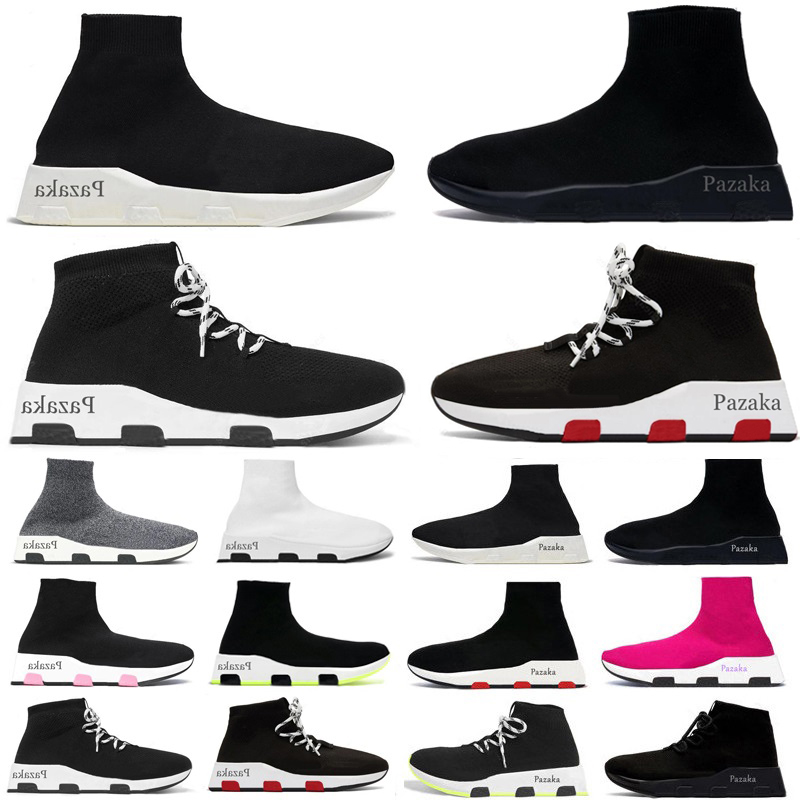 

2022 Sock Casual Shoes Men Women Designer Sneaker Knit Mesh Fashion Triple Black White Red Green Neno Oreo Red Yellow Graffiti Dark Navy Mens Trainers Sports Sneakers, Color#17