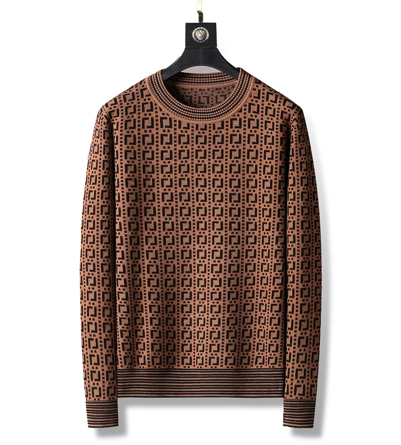 

Designers Men's Womens Sweater Fashion Alphabet jacquard White/brown jumper Autumn Winter Round neck Long Sleeve Pullover Clothes Sweatshirts Jumpers