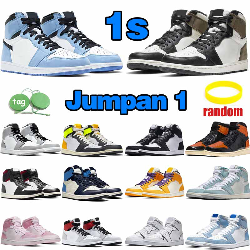 

Retro Shoe Basketball Shoes Sneakers Trainers Sports Dark Mocha University Blue Hyper Royal Light Smoke Grey 1 Jumpman 1S Mens, Turbo green