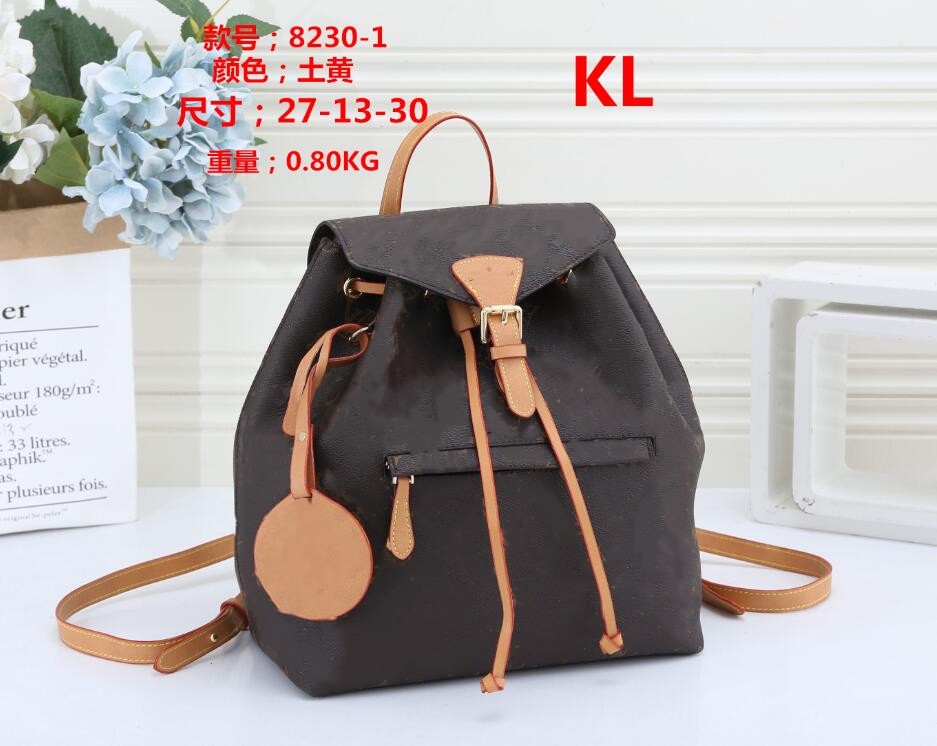

Classic Vintage Montsouris Backpack canvas leather drawstring designer backpacks style school bags for women men fashion back packs, Customize
