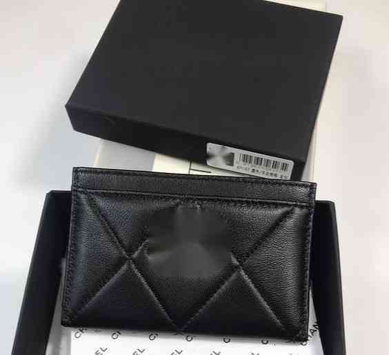 

Wallets Luxury Brand design A1167 Letter plaid CC chain short wallet lambskin women's le boy pocket Real Leather zipper card pack coin Purse, Picture show