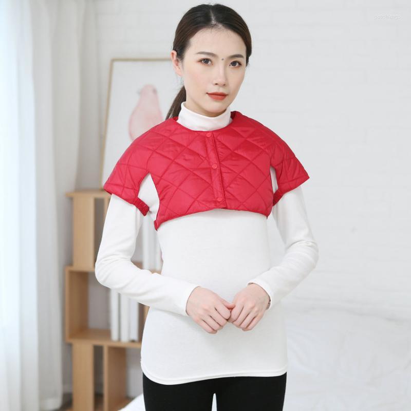 

Women's Vests Woman Warm Puffer Vest Shoulder Padded Weskit Autumn Winter Red Navy Blue Quilted Bolero Waistcoat Thermal Puff Gilet Lady, Lilingshenhong