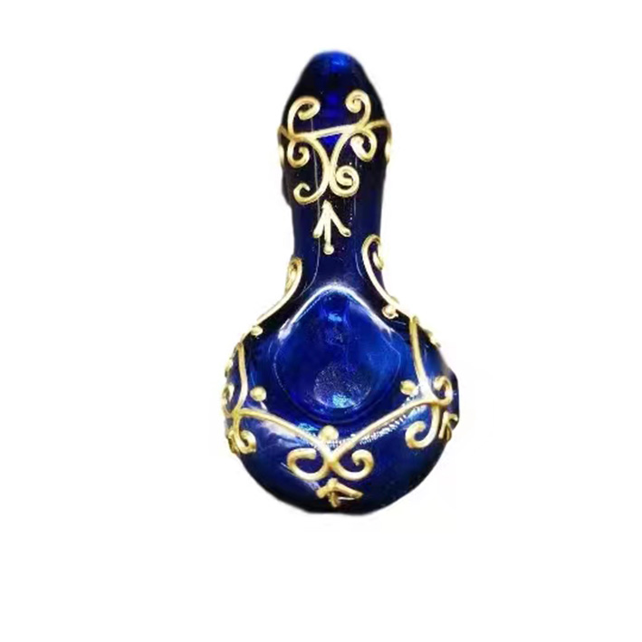 

Stained Mini Glass Pipe Model 4 Inch Pipes Smoking Accessories Hookah Tobacco Spoon Colored Small Hand Pipes For Oil Burner Dab