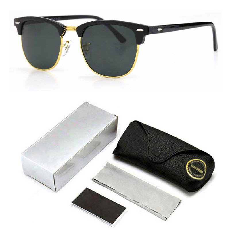 

3016G Rays Men Women Clubmasters Sunglasses Retro Driving Sun Glasses Luxury Desig Brand Rivet Design Goggles Elegant Female Ban
