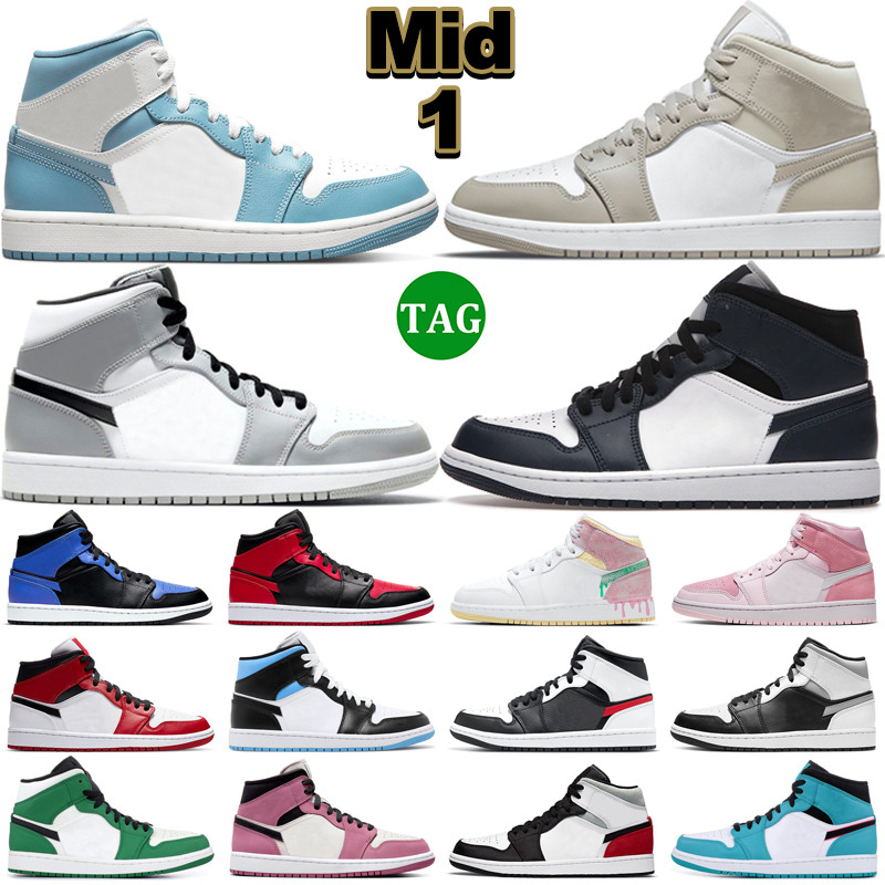 

Og Jumpman 1 Mid Basketball Shoes 1s Men Women Linen Armory Navy Light Smoke Grey Digital Pink Unc Arctic Orange Shadow Mens Trainer Sports, 10