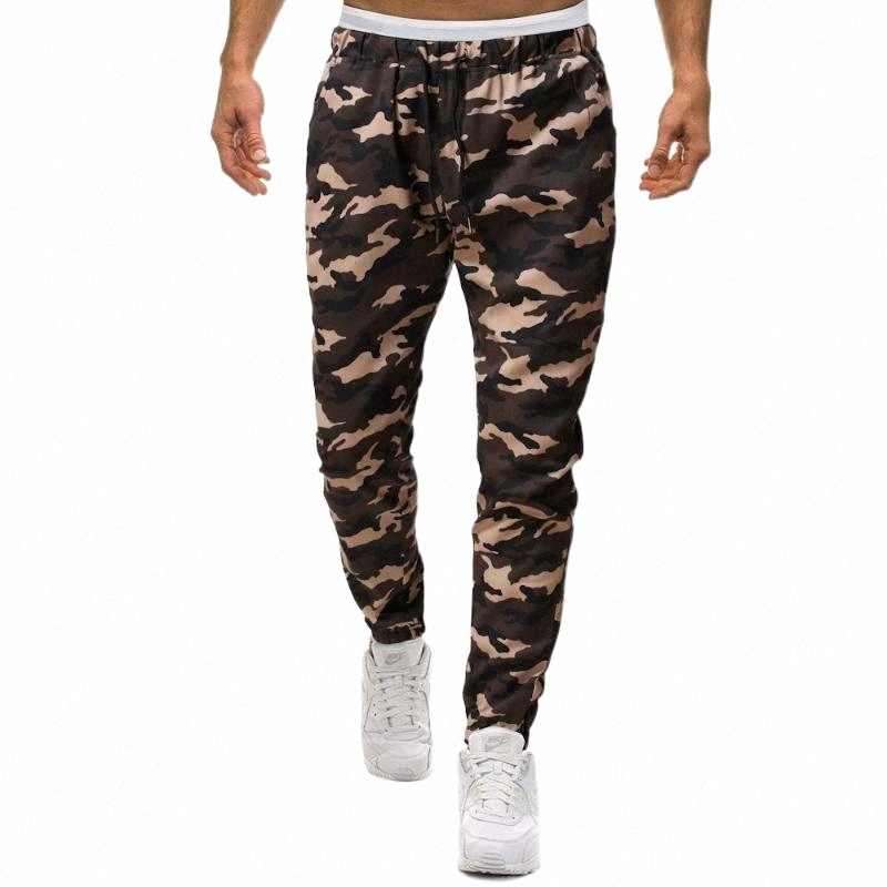 Men's Pants men's Pants Camouflage Men Drawstring Elastic Waist Cargo Sports Fitness Beach Streetwear Mens Clothing Casual For 000o#