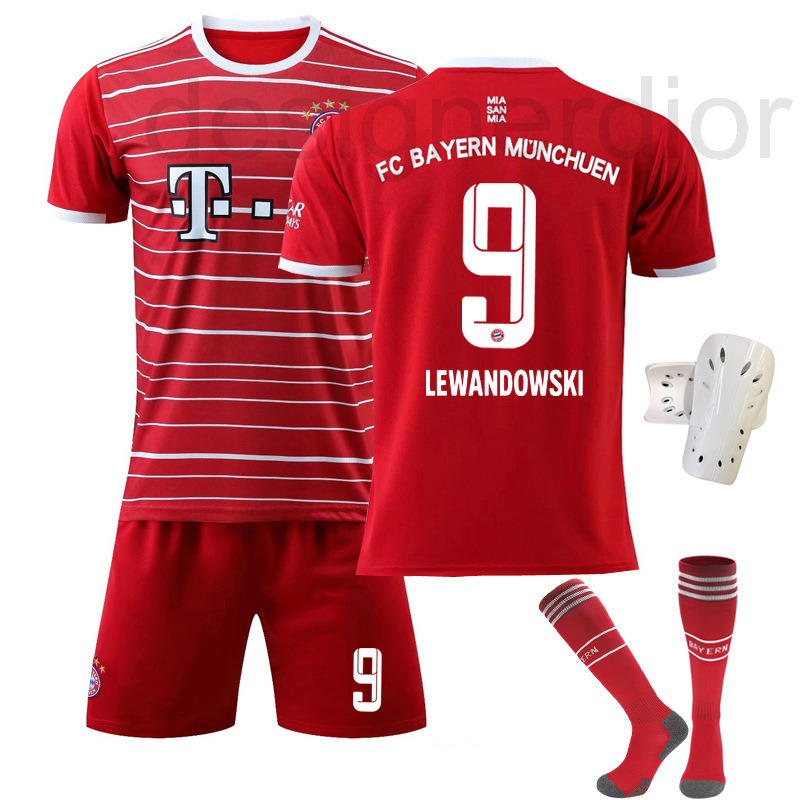 Soccer Sets / Tracksuits Designer 22-23 New Bayern Stadium n ° 17 Mane 4 Dericht 25 Muller Jersey Football Suit WW3F