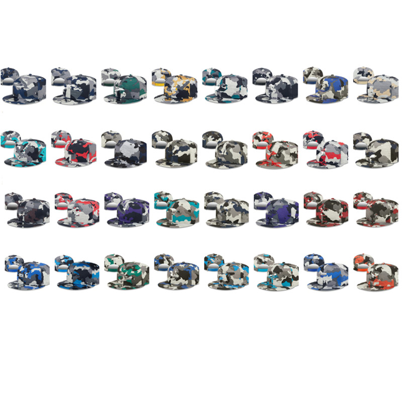 

Top Wholesale All Football Cap Sport Team Snapback Capsransparent Men's and Womens Green Yellow Red Digital Camouflage Hats