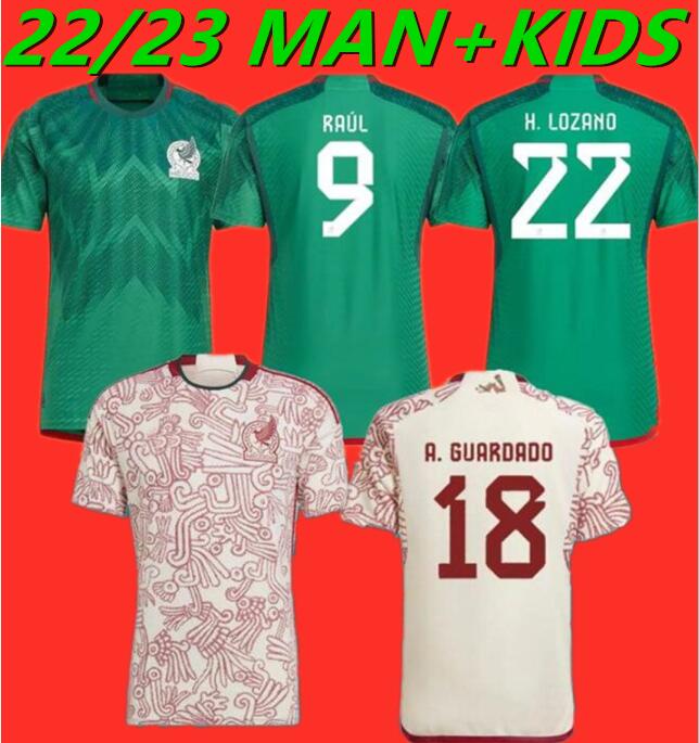 

2022 2023 Top Mexico soccer jersey Fans Player World H.LOSANO GUARDADO CHICHARITO G DOS SANTOS 22 23 CUP football shirt tops men kids sets uniform camiseta de futbol 634