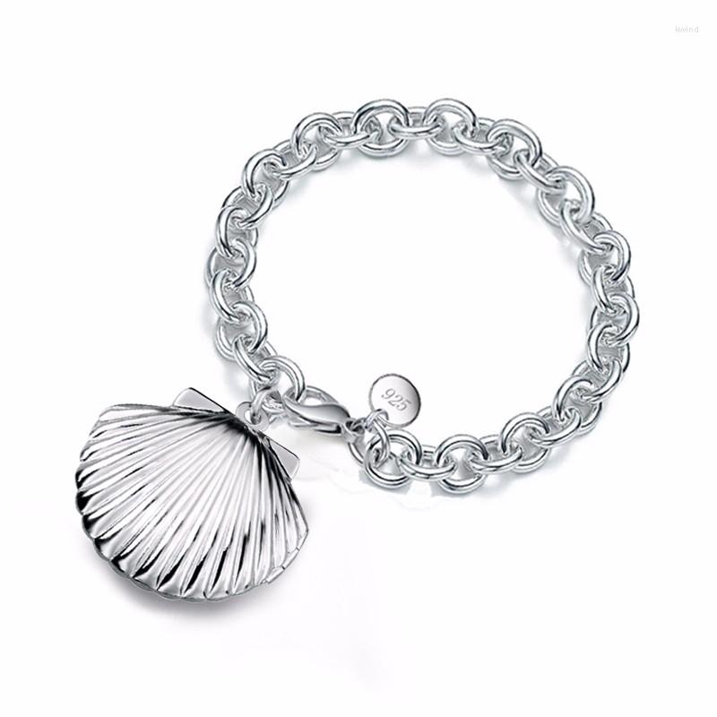 

Bracelets Fashiom Women Top Quality Silver Accessories Pretty Shell Shape Gift Birthday Jewelry For Girl