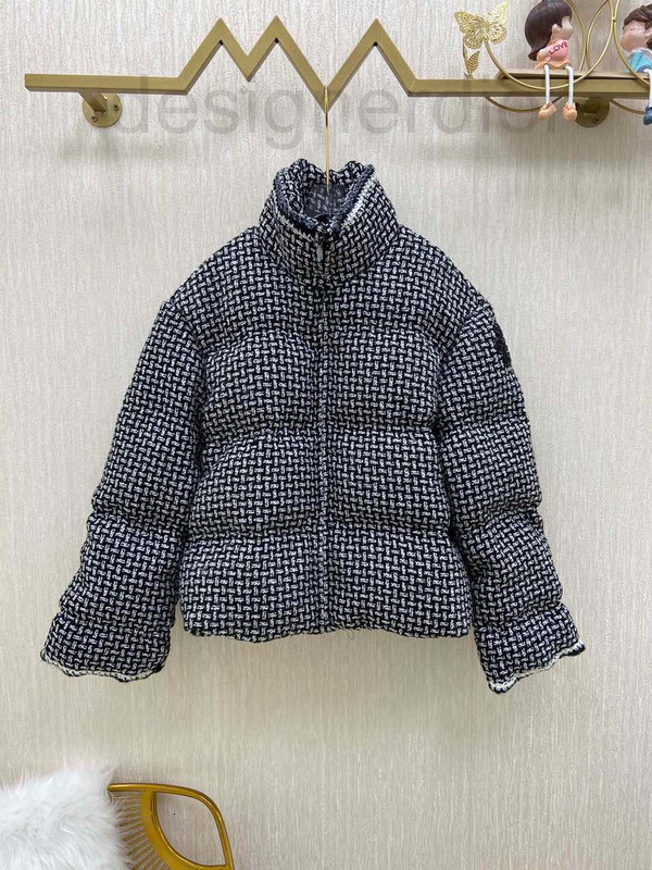 

Women's Down & Parkas designer Shenzhen Nanyou new small fragrance jacket women's short winter thickened zipper 1AJG, Black and white
