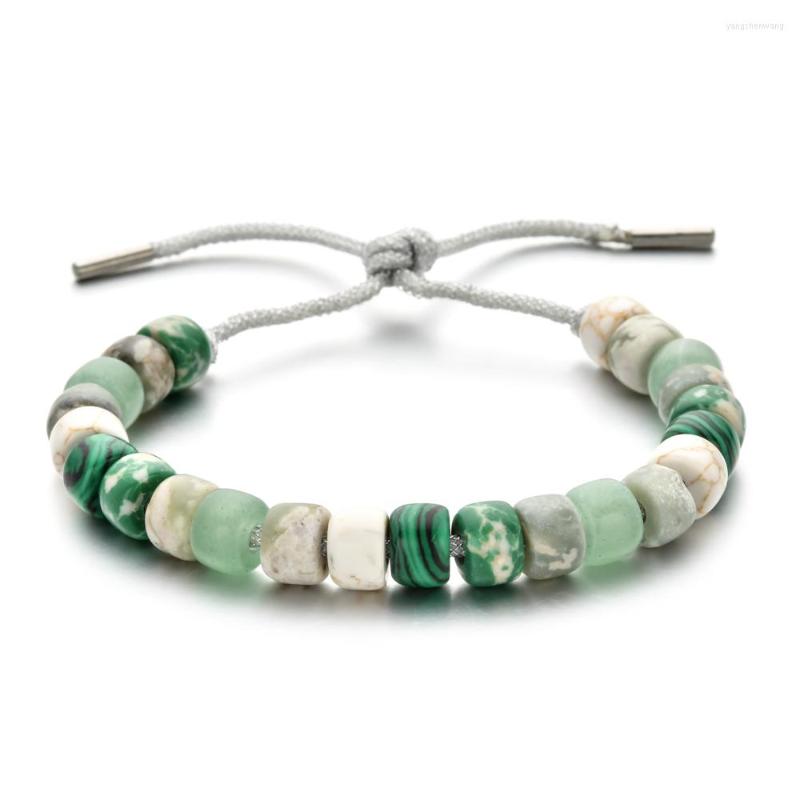 

Charm Bracelets Design Natural Stone Beads Handmade Vintage Bracelet Colorful Tie On Braclets For Men Armband Jewelry Bileklik