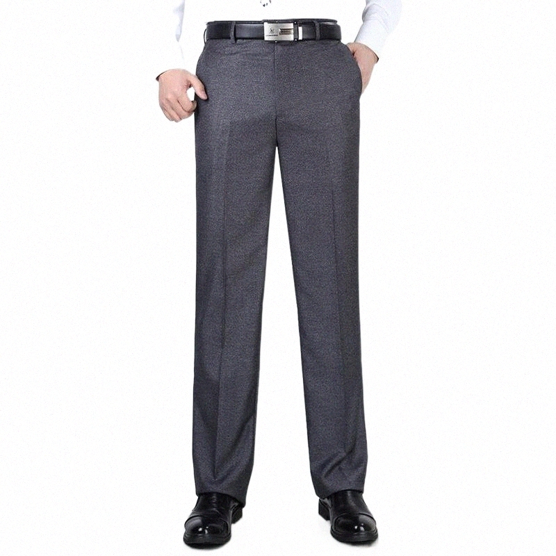 Men's Pants men's Pants Wholesale- Summer Trousers Smooth Silk Suits Business Dress Middle-aged Suit Plus Size 441 m9aQ#-image-801982304