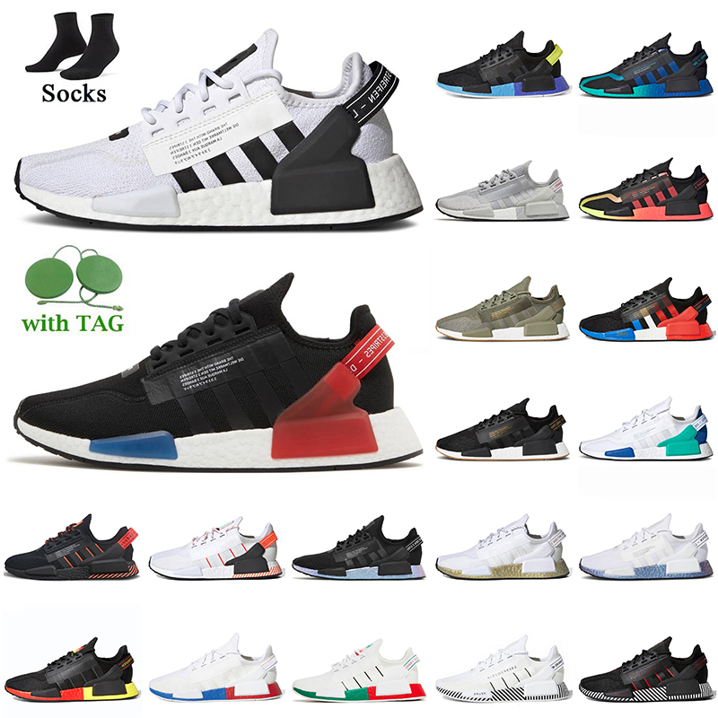 Wholesale 2022 NMD R1 V2 V3 Running Shoes Fashion NMDS1 Women Mens Trainers Core Black Carbon Dazzle Camo White Pink Blue Utility Green Legend Ink N