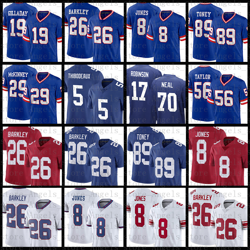 

Xavier McKinney Kadarius Toney Football jersey MANNING Saquon Barkley Kayvon Thibodeaux Daniel Jones Kenny Golladay Giants Andrew Thomas Wan'dale Robinson Neal, Youth(size:s-xl)-j r