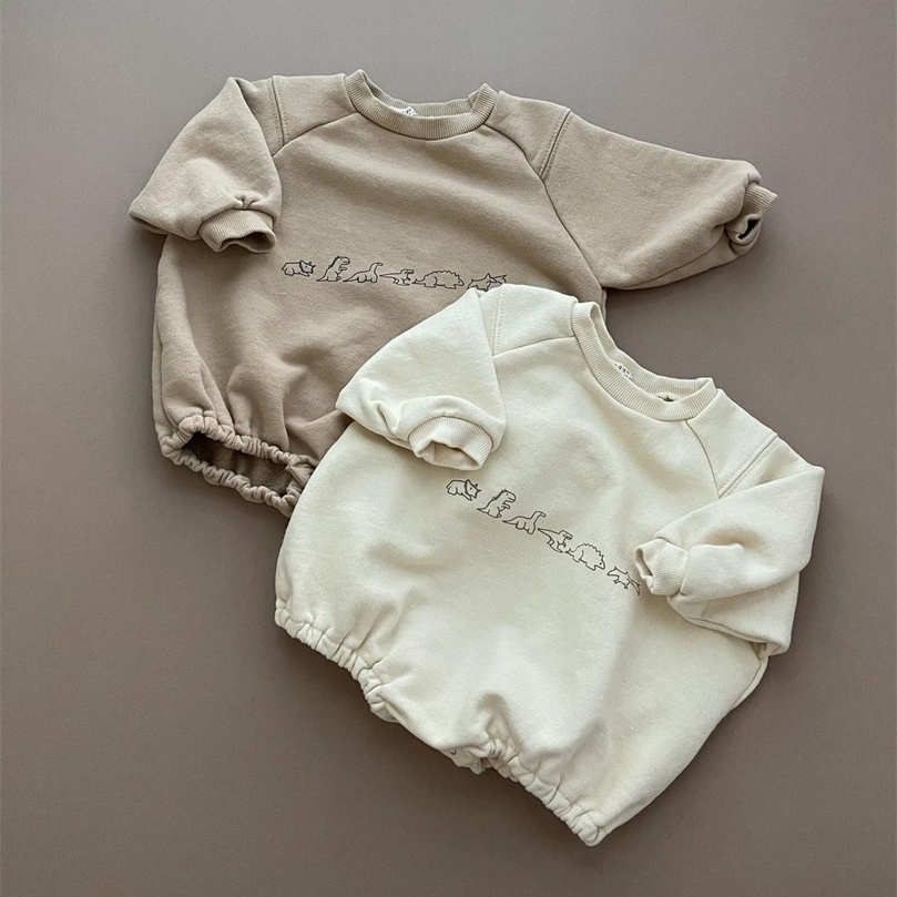 Rompers born Baby Girl Boy Spring Autumn Clothes Cute Dinosaur Long Sleeve Triangle Romper Jumpsuit Casual born Outfits 220913