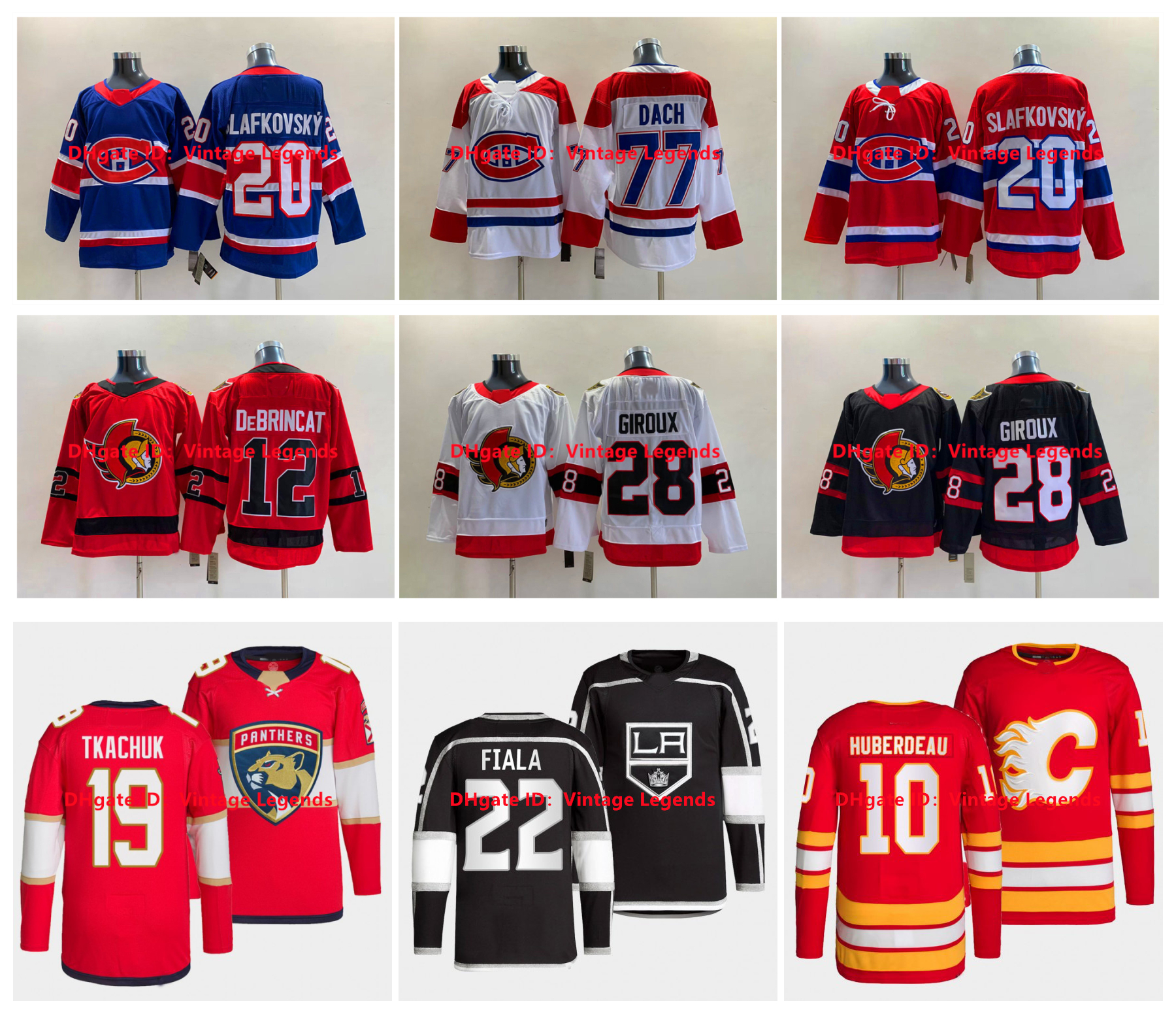 

Juraj Slafkovsky Canadiens Hockey Jersey Flames Jonathan Huberdeau Kirby Dach Ottawa Claude Giroux Senators Alex DeBrincat Panthers Matthew Tkachuk Kevin Fiala, As pic