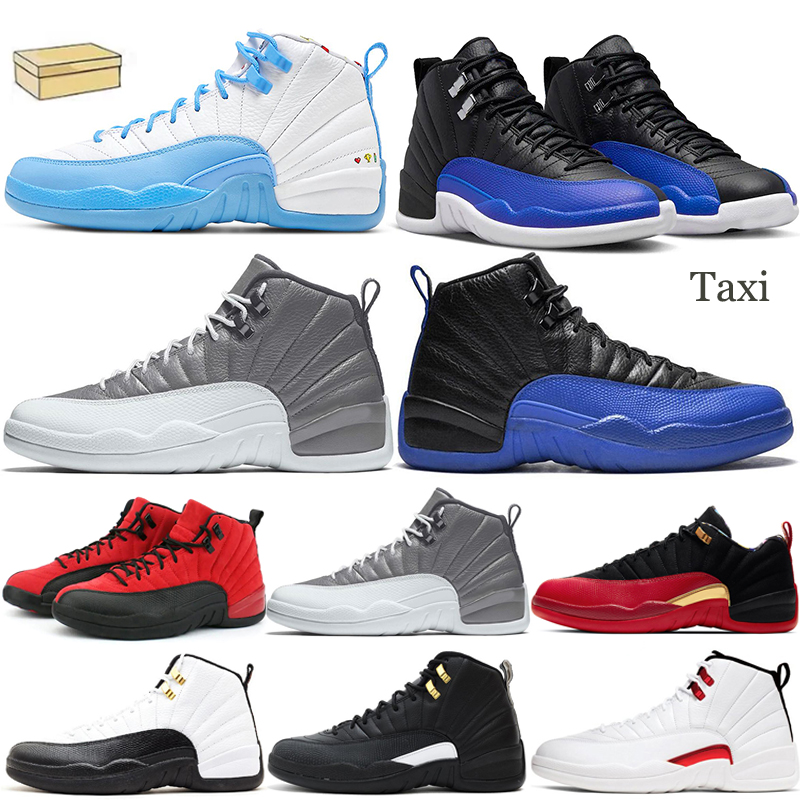 

Hyper Royal 12 12s Mens Basketball Shoes Reverse Flu Game Black Taxi Emoji The master University blue Men Sport Women Sneakers Trainers