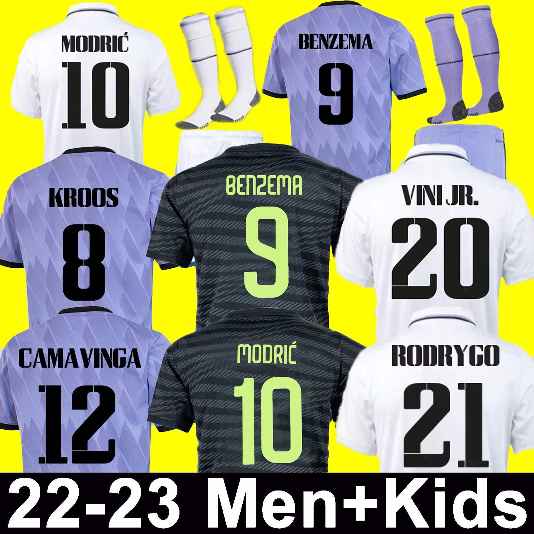 

2022 2023 BENZEMA Finals soccer jersey 21 22 23 football team shirt VINI JR CAMAVINGA TCHOUAMENI REAL MADRIDS VALVERDE HAZARD ASENSIO MODRIC camiseta adults kids kit, 22 23 away aldult player lfp