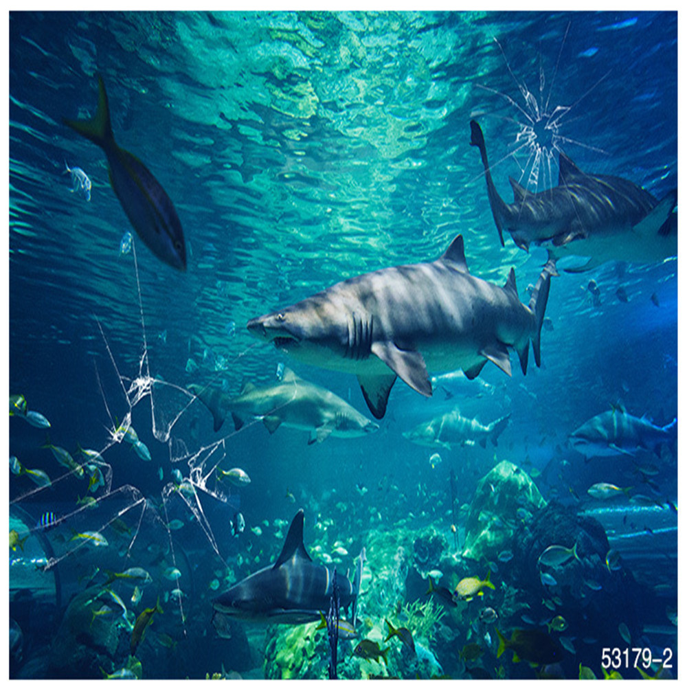 

3d wallpaper Underwater world background wall wallpaper between stereoscopic extension space wallpaper decorative mural, Blue