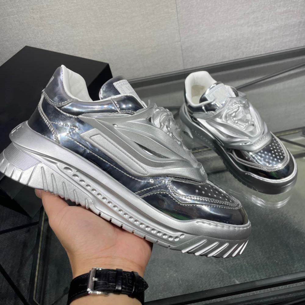 

ODISSEA sneakers shoes Thick Greek soles Casual Shoes triple black white multi-color 100% cattle leather men Medusa Trainers 13