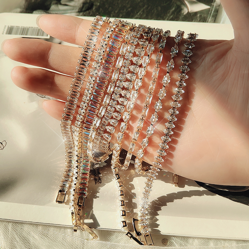 

Zircon Tennis Bracelets for Women CZ Charm Bracelet Wedding Party Jewelry