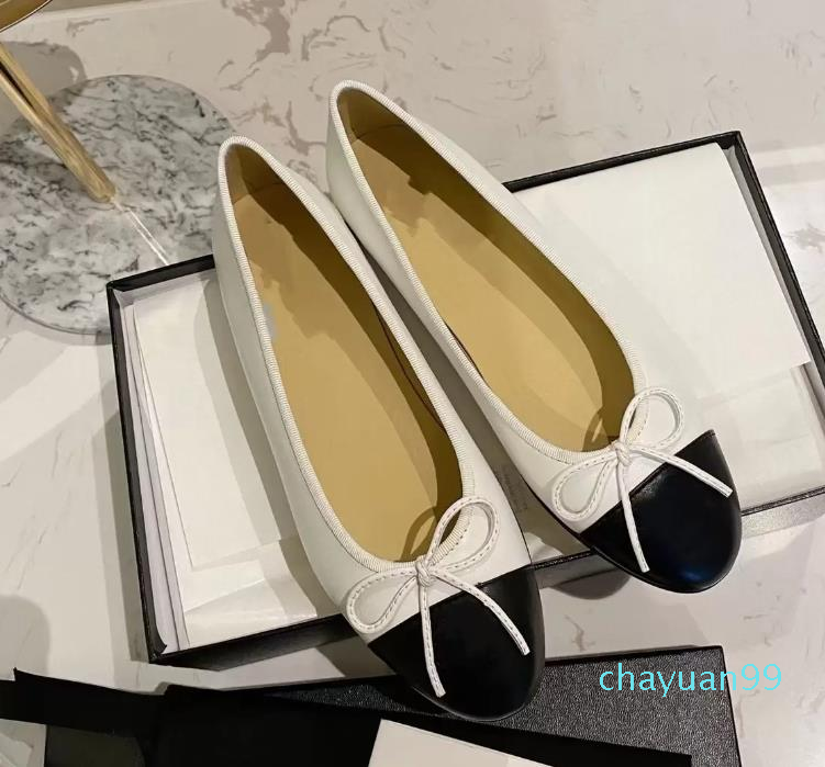 Chaussures habillées Ballerines Chaussures de danse Bateau Chaussure Sandale Mocassins Paresseux Classique Designer Peau De Vache Mode Femmes Noi