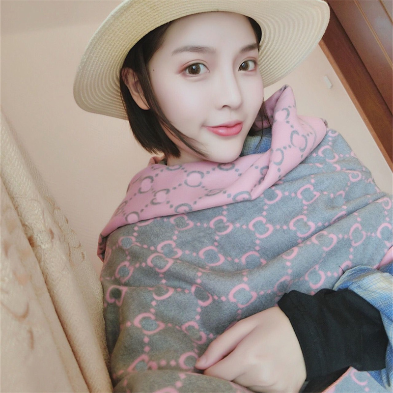 Brand scarf Wool Scarfs Winter Spring 100% Cashmere Scarf fashion Men Women Designer Classic Letter pattern Pashmina shawl Scarves New Gift