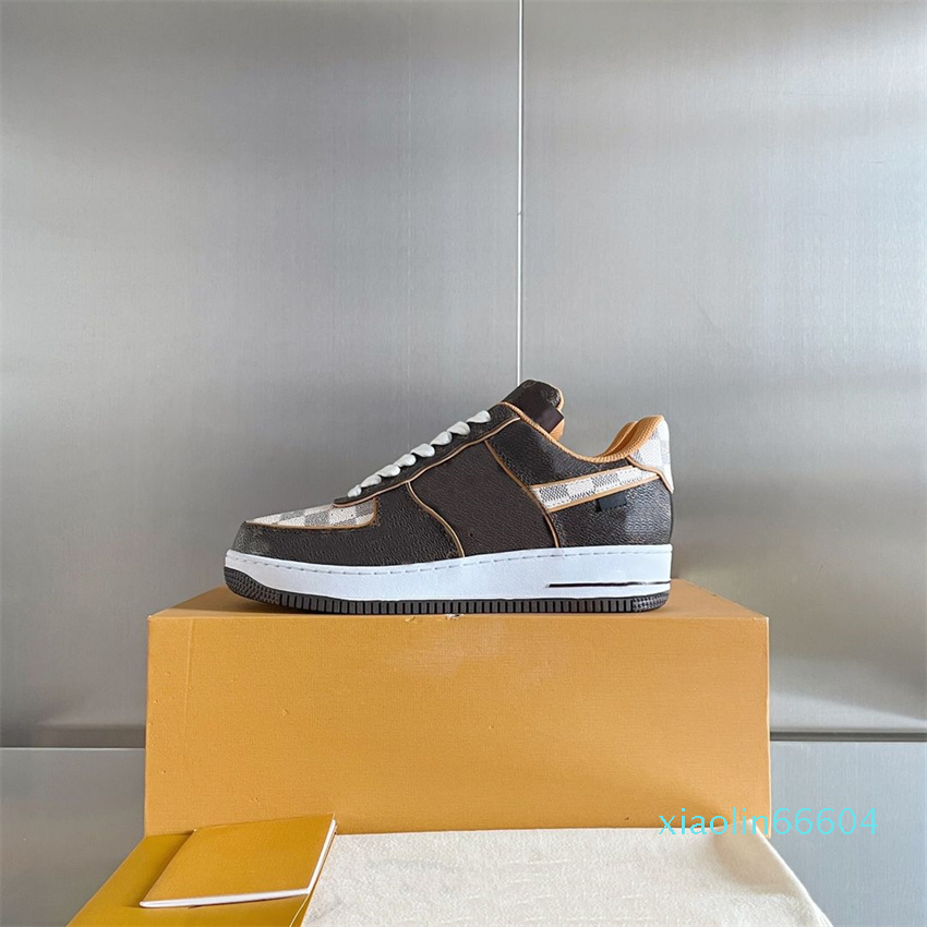 Top Quality Luxury Designers Shoes Outdoor FORCEs Mens Low Skateboard Shoe One Unisex Knit Airs Wheat Black Triple White Casual Sports Joint snea