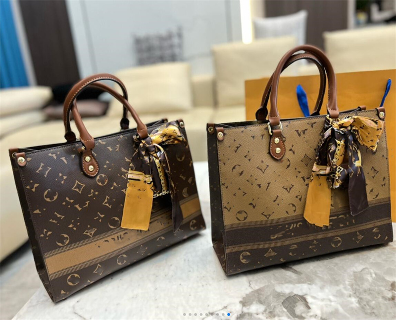 

FASHION Totes Crafty ONTHEGO bags designers handbags totes WOMEN luxurys bag genuine leather Monograms lady messenger crossbody shoulder Wallet On The Go backpack, Yellow