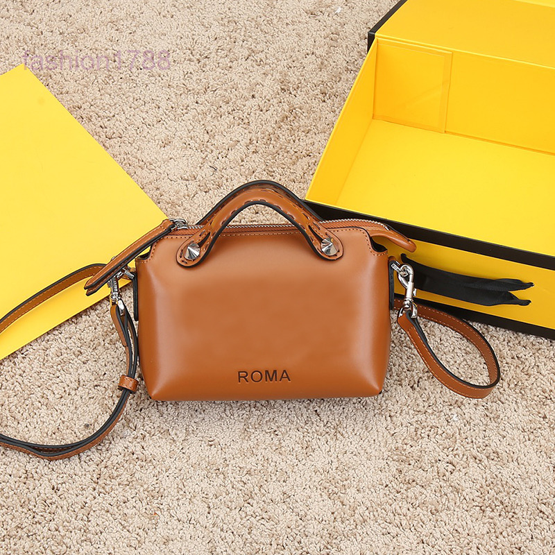 

Evening Bags Tote Bag Shoulder Bags Women Cross Body Handbag Purse Letter Pattern Zipper Closure Handle Rivet Decoration, Brown