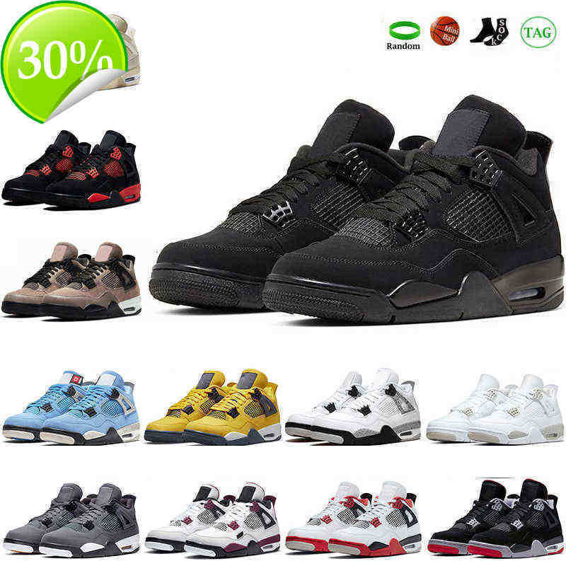 

Basketball Shoes Jordam Men Women 4s Red Thunder 4 Black Cat Bred Patent D, #17 7-13