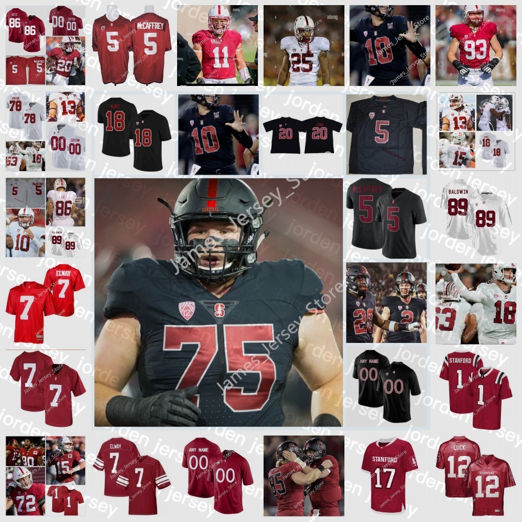 

NEW American College Football Wear NCAA Stitched Custom Stanford Cardinal Football Jersey 78 Myles Hinton 6 Elijah Higgins 22 E.J. Smith 20, 12
