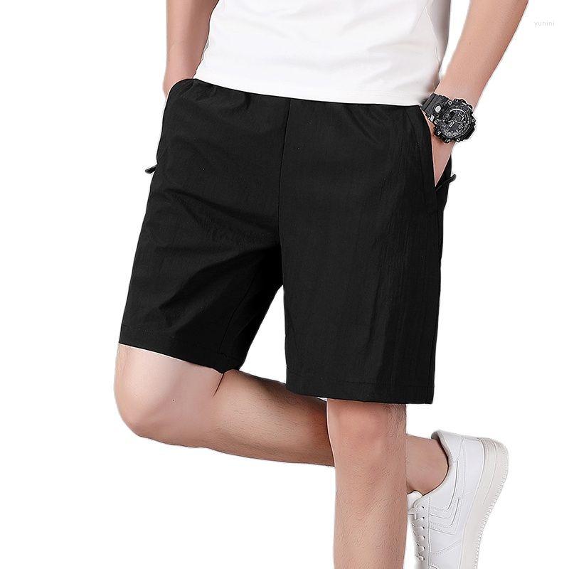 

Men's Shorts Large Size 12XL 2022 Men Solid Quick Dry Summer Breathable Sportswear Jogger Beach Short Pants Male Fitness, Black