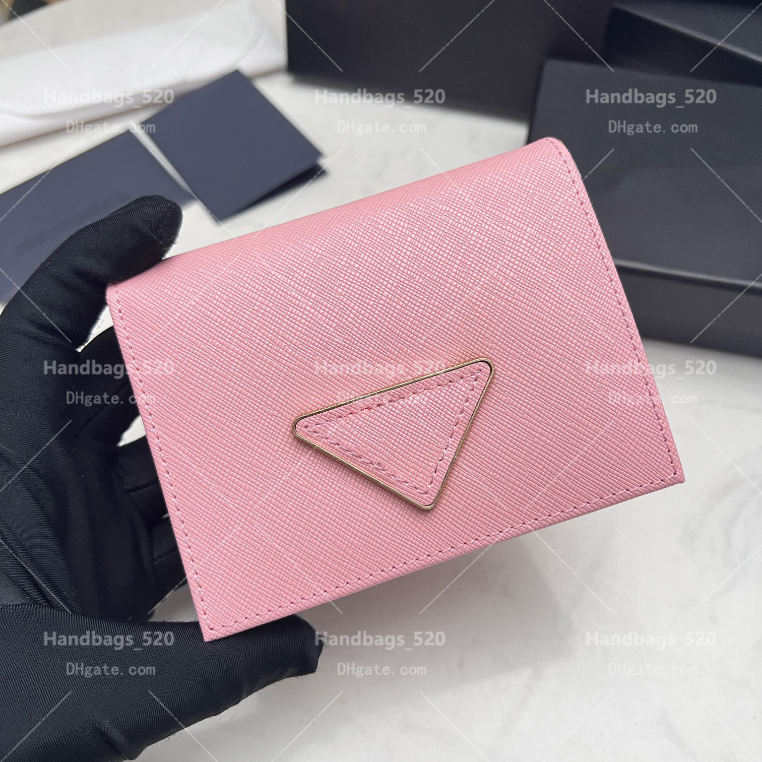 

Cow Leather Wallets 5 Color Brand Short Purse Gold Hardware Classic Card Holder Coin Purses for Women Men with Box LM203, Blue