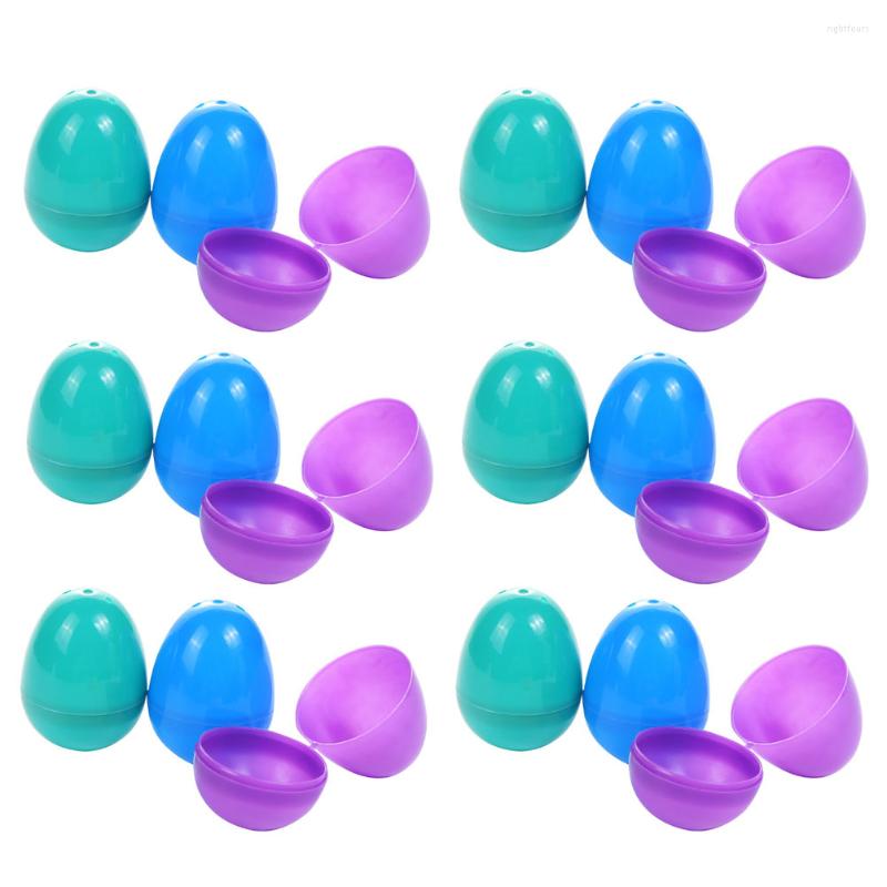 

Party Decoration 50Pcs Plastic Easter Eggs Empty Gift Wrapping Eggshells Random Color