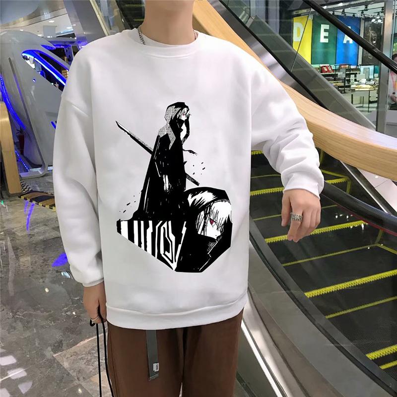 

Men's Hoodies Spring Autumn Fashion Men's Japan Style Cartoons Printing Sweatshirt Male Casual Streetwear Men Clothing O-Neck Hoodie, Blue