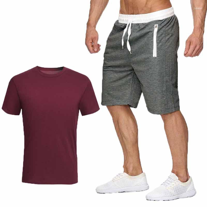 

Men's Tracksuits 2022 Tide Brand Sets Summer Men T Shirts Pants Cotton Comfortable Short Sleeve Tshirt Casual Set Shorts, Purple