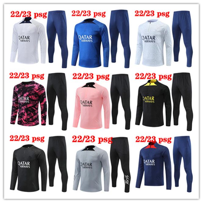

Soccer Jersey 22 23 Psgs Tracksuit 2022 2023 MBAPPE Kids and Men Training Suit Long Sleeve Football Kit Uniform Chandal Adult Boys