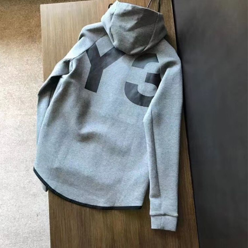 

Y3 Hoodie Designer Men's Top Space Cotton Jacket Casual Fashion Autumn Winter Sweatshirt Couple Sports Zipper Cardigan 3XL, Black