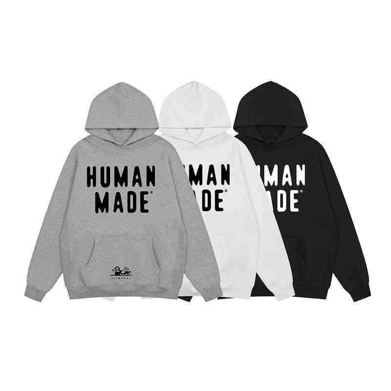 

Men' Hoodies Sweatshirts HUMAN MADE Sweatshirt Letter Print 380g Fleece Hoodie Pullover G220914, 05