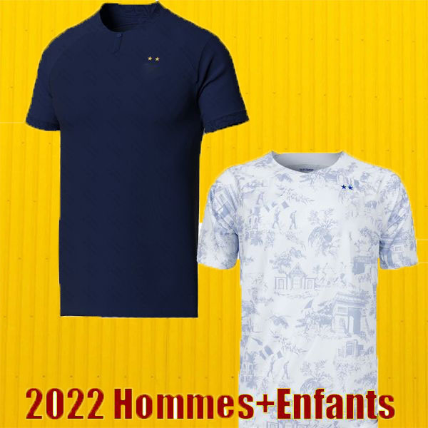 

2022 Soccer Jerseys french BENZEMA MBAPPE World cup frances GIROUD KANTE Maillot de foot equipe Maillots kids kit Men football shirts hommes enfants 90964, Kids-home