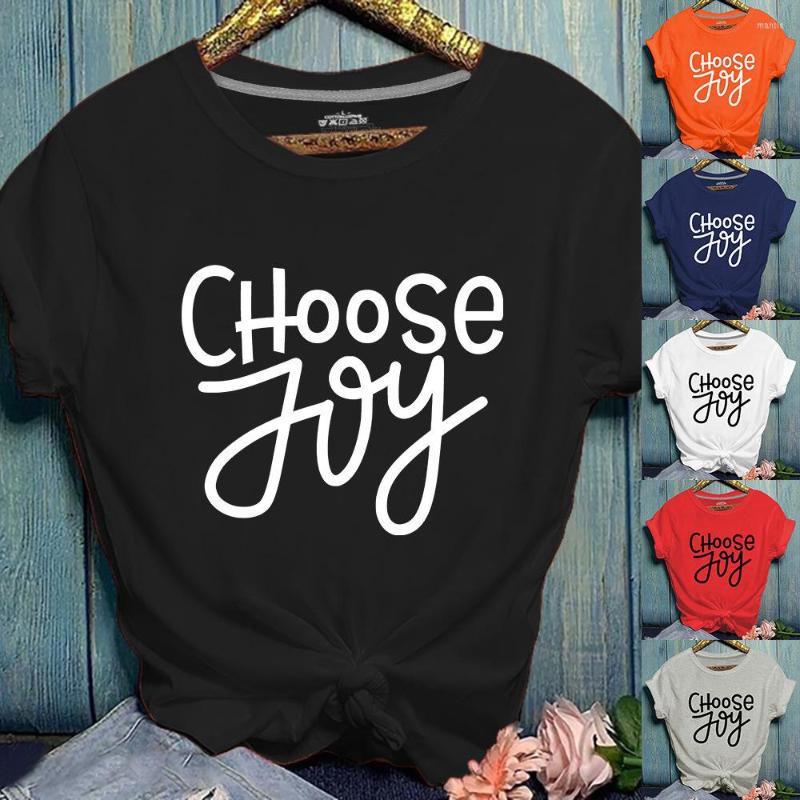 

Women' T Shirts 2022 Summer Cotton Printed Letters Women' Trendy Fashion Short-sleeved Loose Top, Black