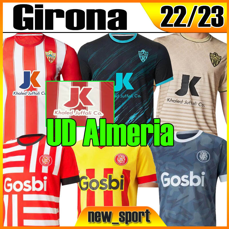 

22 23 Girona FC UD Almeria Soccer Jerseys ALES B. DARIO SAMU SAIZ and JUAN VILLAR SADIQ DYEGO SOUSA, Heluona 22 23 home