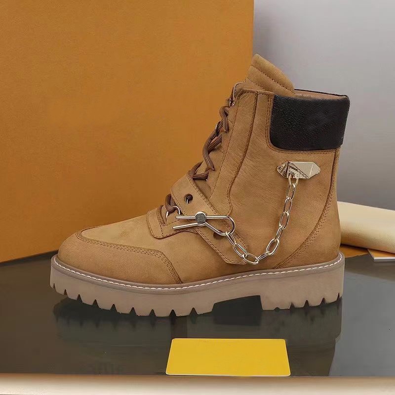 

Autumn winter boots woman Thick soled Alphabet shoes Travel Metal belt buckle boot 100% cowhide lady Casual designer shoe leather Lace up High top women shoes size 35-41, Extra shoelaces