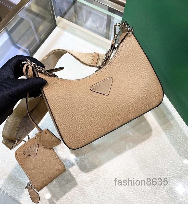 

Evening Bags Shoulder Bags Women High Quality Handbags Underarm Wallet Leather Crossbody Designer Purses Messenger 1026Multi Pochette, Beige