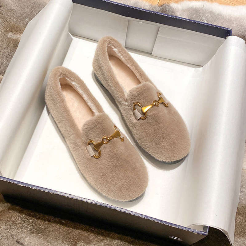 

Boots shoes White for women to wear in winter with thick soles and cashmere net red mink plush pea cotton large women's