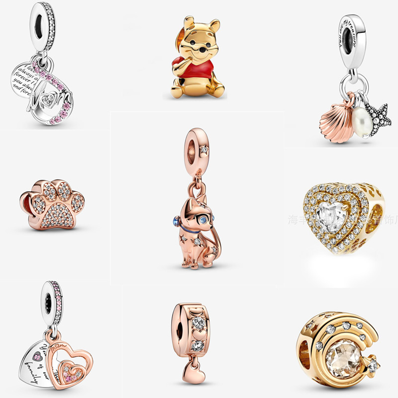 

s925 silver charms designer original fit pandora bracelet ladies jewelry gift