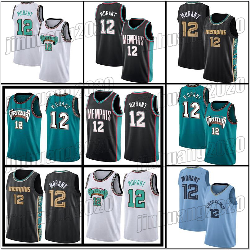 

12 Ja Morant Jerseys 13 Jaren Jackson Jr 2021 2022 Memphis''Grizzlies''Murray State University College Retro Green 22 21 Basketball Jerseys Mesh, Choose blue number