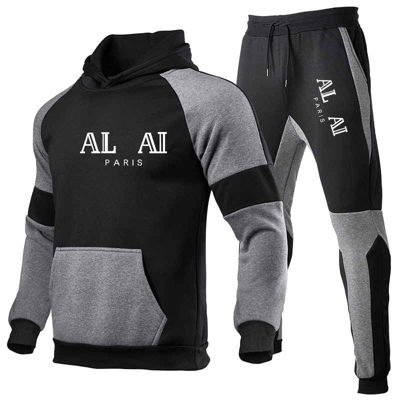 

2022 Designer Autumn Winter Men Print Tracksuit Jogging Hoodies Sweatpants Two Pieces Set Streetwear, 06